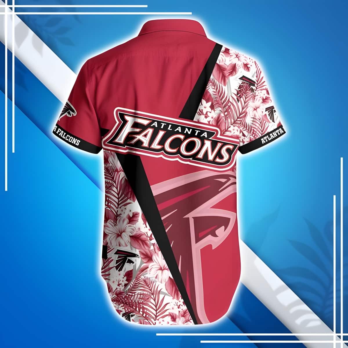 NFL Atlanta Falcons Hawaiian Shirt Tropical Flower Pattern Summer Aloha NFL Atlanta Falcons Hawaiian Shirt Tropical Flower Pattern Summer Aloha