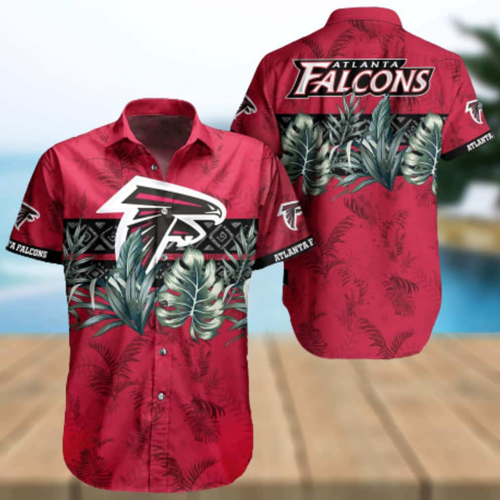 NFL Atlanta Falcons Hawaiian Shirt Palm Leaves Pattern Trendy Summer Gift NFL Atlanta Falcons Hawaiian Shirt Palm Leaves Pattern Trendy Summer Gift