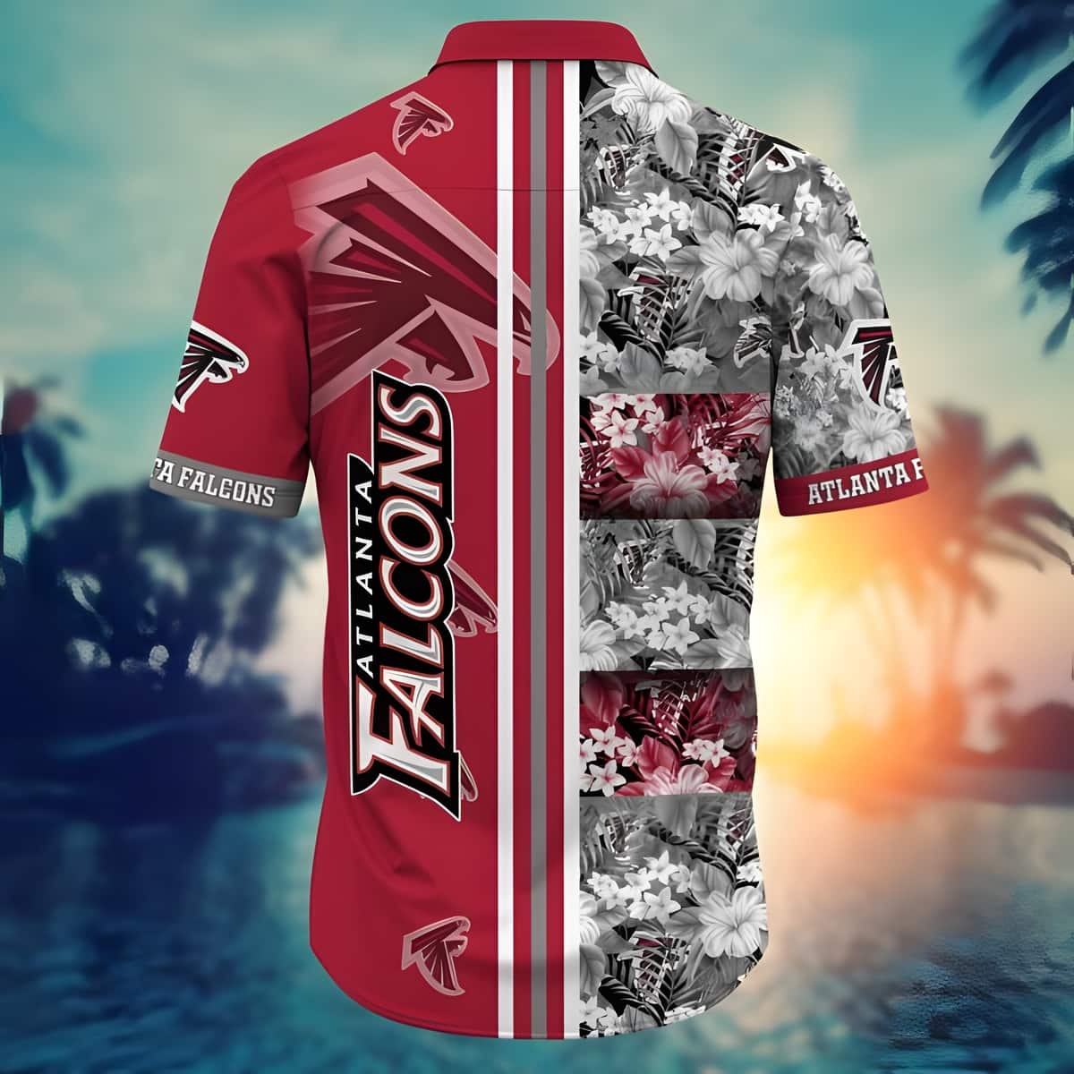 NFL Atlanta Falcons Hawaiian Shirt Tropical Flower Pattern Aloha Summer Vacation Gift NFL Atlanta Falcons Hawaiian Shirt Tropical Flower Pattern Aloha Summer Vacation Gift