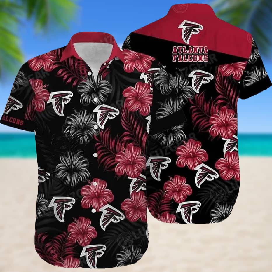Floral Aloha NFL Atlanta Falcons Hawaiian Shirt Hibiscus Flowers Summer Beach Gift Floral Aloha NFL Atlanta Falcons Hawaiian Shirt Hibiscus Flowers Summer Beach Gift