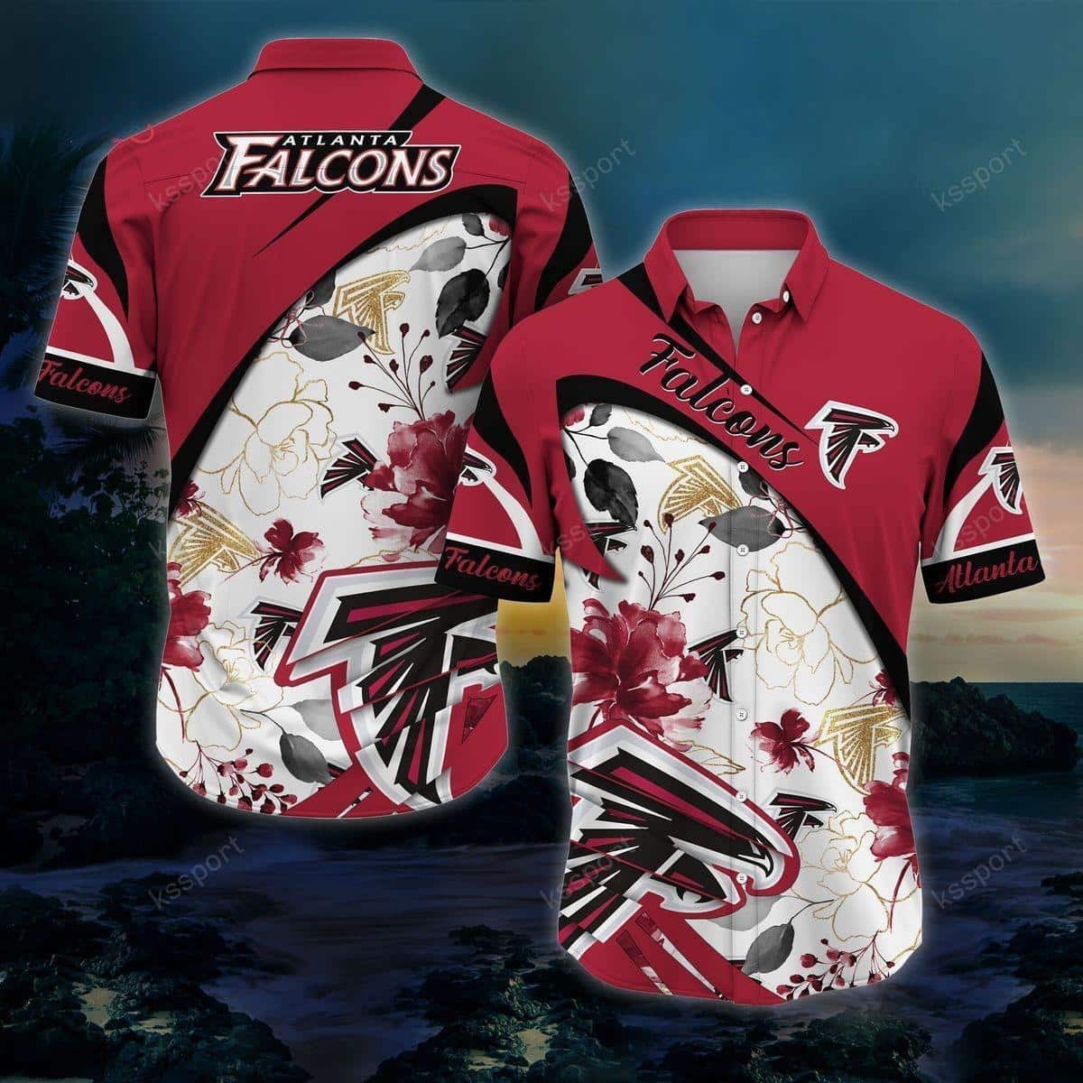Beach Aloha NFL Atlanta Falcons Hawaiian Shirt Summer Gift For Friend Beach Aloha NFL Atlanta Falcons Hawaiian Shirt Summer Gift For Friend