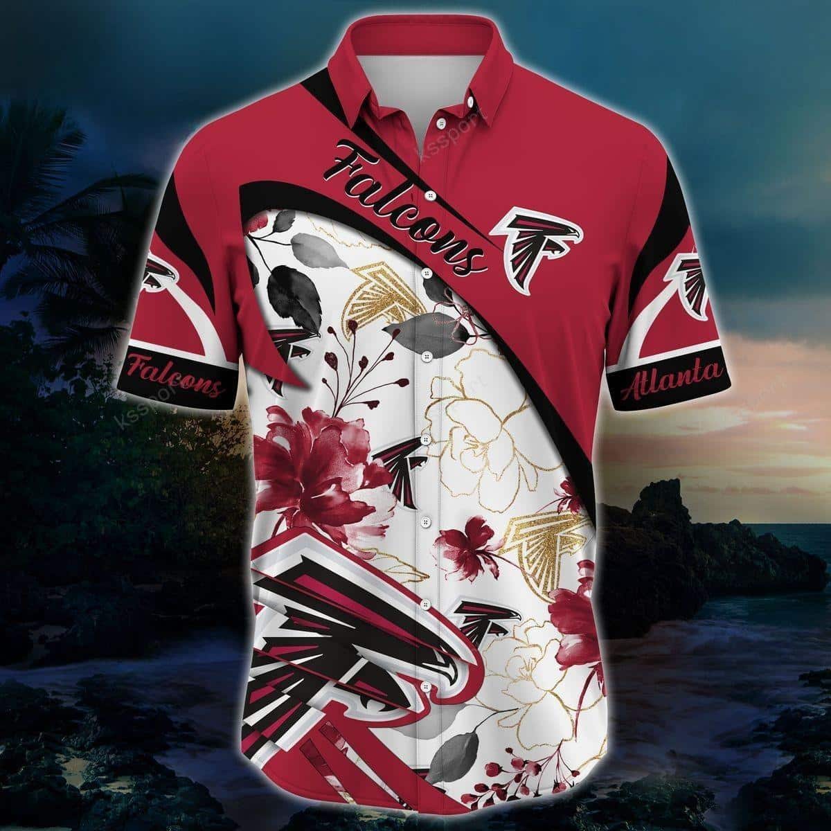 Beach Aloha NFL Atlanta Falcons Hawaiian Shirt Summer Gift For Friend Beach Aloha NFL Atlanta Falcons Hawaiian Shirt Summer Gift For Friend