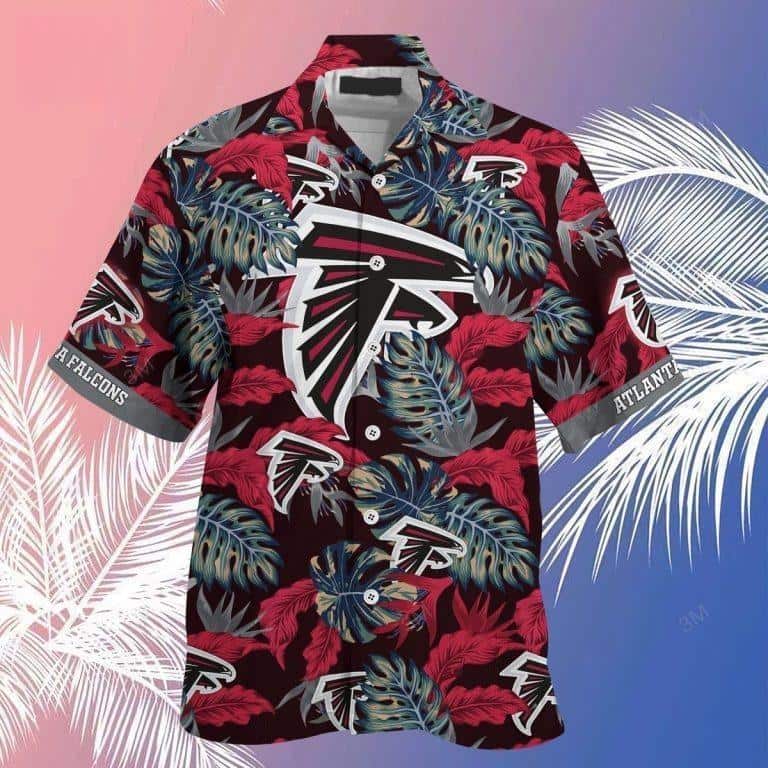 NFL Atlanta Falcons Hawaiian Shirt Stress Blessed Obsessed Tropical Palm Leaves Pattern NFL Atlanta Falcons Hawaiian Shirt Stress Blessed Obsessed Tropical Palm Leaves Pattern