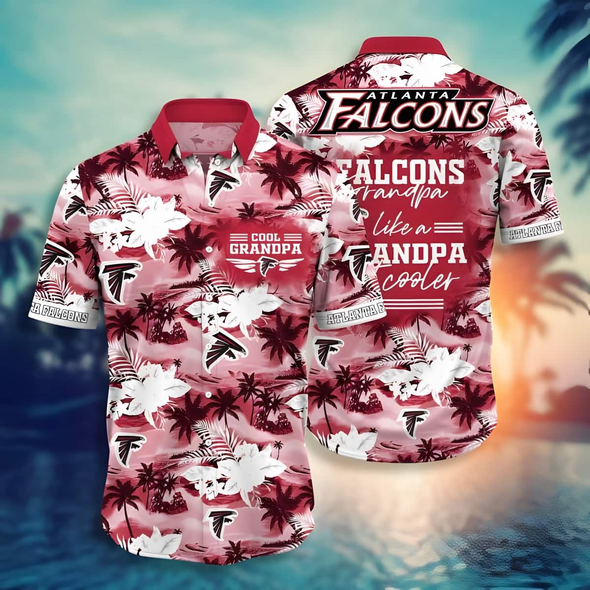 Beach Aloha NFL Atlanta Falcons Hawaiian Shirt Granpa Like A Granpa But Cooler Beach Aloha NFL Atlanta Falcons Hawaiian Shirt Granpa Like A Granpa But Cooler