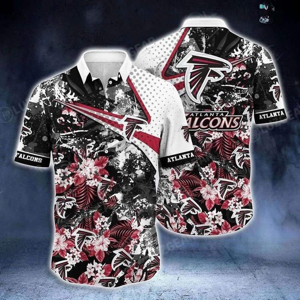 NFL Atlanta Falcons Hawaiian Shirt Tropical Flower Beach Gift For Him NFL Atlanta Falcons Hawaiian Shirt Tropical Flower Beach Gift For Him