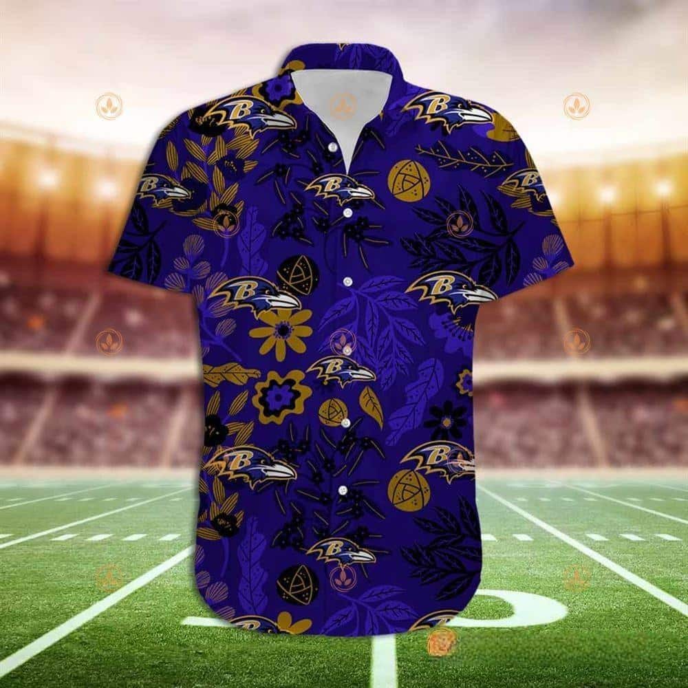 Cool Aloha Baltimore Ravens Hawaiian Shirt Gift For NFL Fans Cool Aloha Baltimore Ravens Hawaiian Shirt Gift For NFL Fans