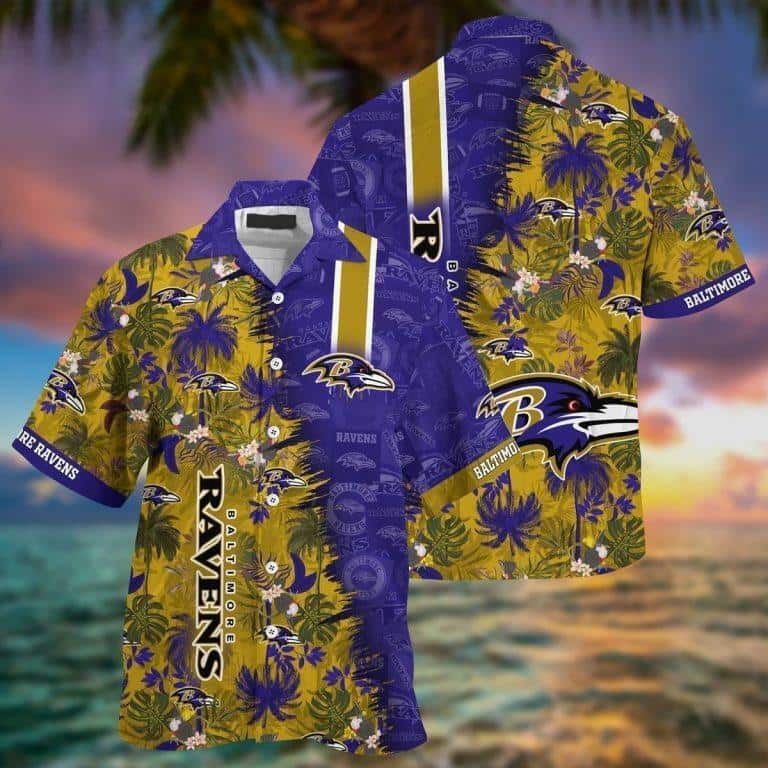NFL Baltimore Ravens Hawaiian Shirt Beach Aloha Gift For Football Players NFL Baltimore Ravens Hawaiian Shirt Beach Aloha Gift For Football Players