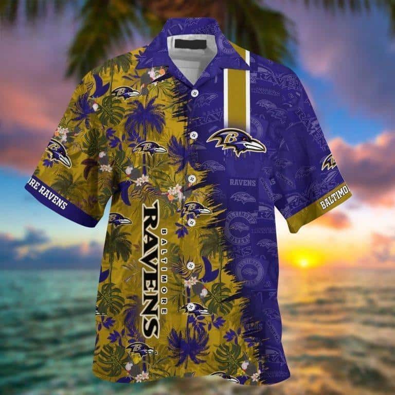 NFL Baltimore Ravens Hawaiian Shirt Beach Aloha Gift For Football Players NFL Baltimore Ravens Hawaiian Shirt Beach Aloha Gift For Football Players