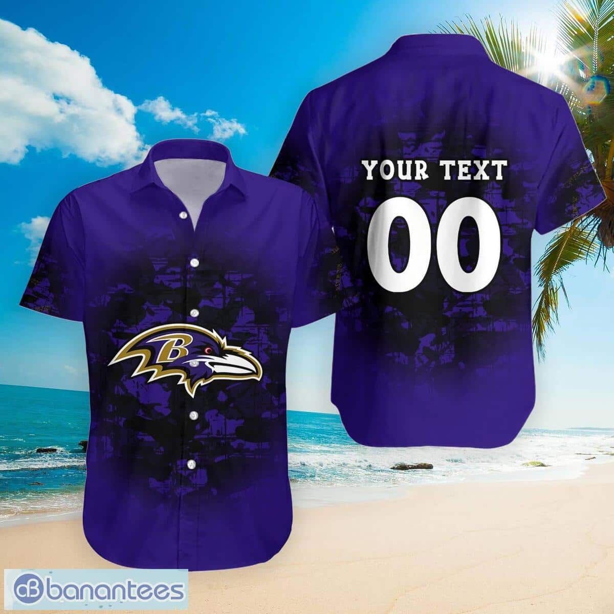 Camouflage NFL Baltimore Ravens Hawaiian Shirt Gift For Football Fans Camouflage NFL Baltimore Ravens Hawaiian Shirt Gift For Football Fans