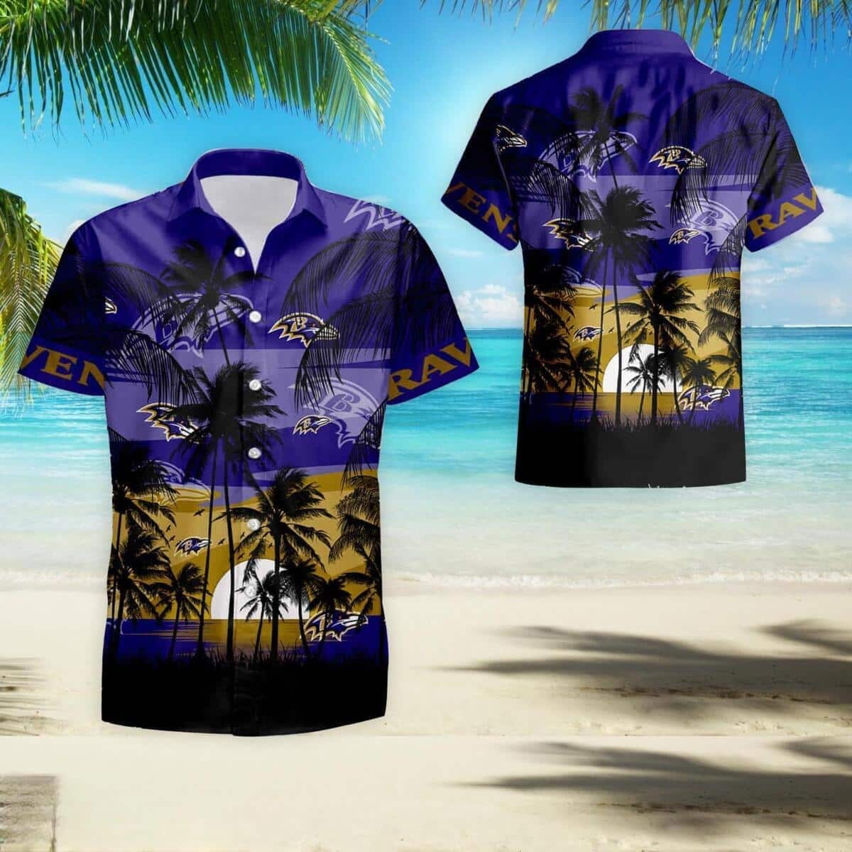 Vintage Aloha NFL Baltimore Ravens Hawaiian Shirt Gift For Beach Lovers Vintage Aloha NFL Baltimore Ravens Hawaiian Shirt Gift For Beach Lovers