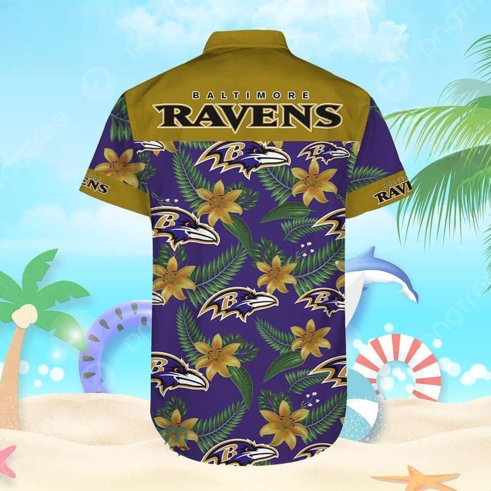 NFL Baltimore Ravens Hawaiian Shirt Hibiscus Flowers Pattern All Over Printed NFL Baltimore Ravens Hawaiian Shirt Hibiscus Flowers Pattern All Over Printed