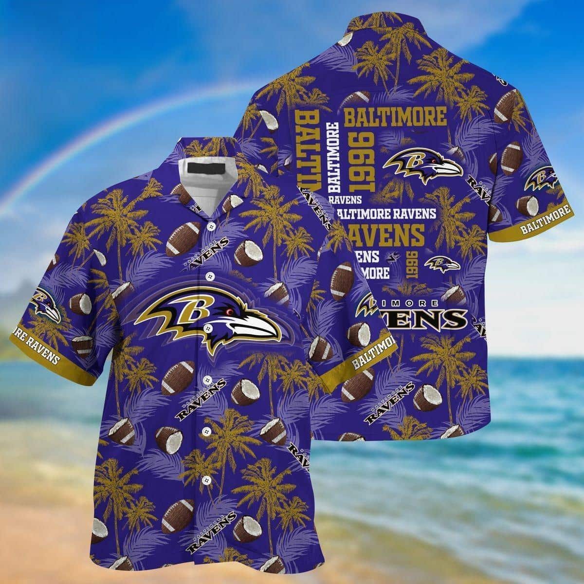 Vintage Aloha NFL Baltimore Ravens Hawaiian Shirt Summer Holiday Gift Vintage Aloha NFL Baltimore Ravens Hawaiian Shirt Summer Holiday Gift