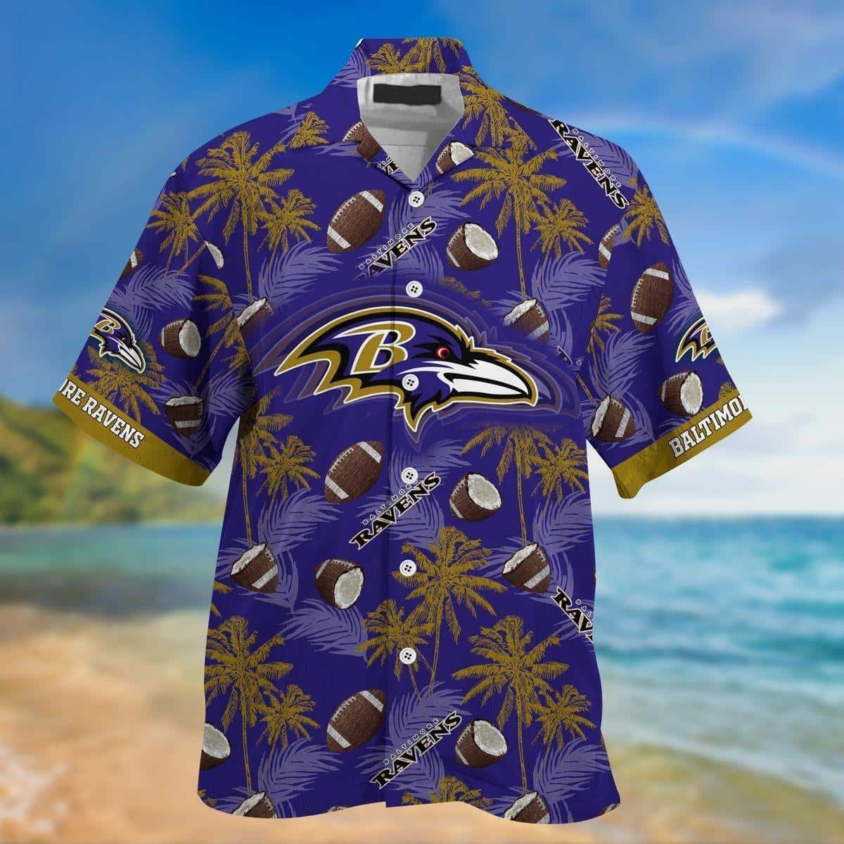 Vintage Aloha NFL Baltimore Ravens Hawaiian Shirt Summer Holiday Gift Vintage Aloha NFL Baltimore Ravens Hawaiian Shirt Summer Holiday Gift