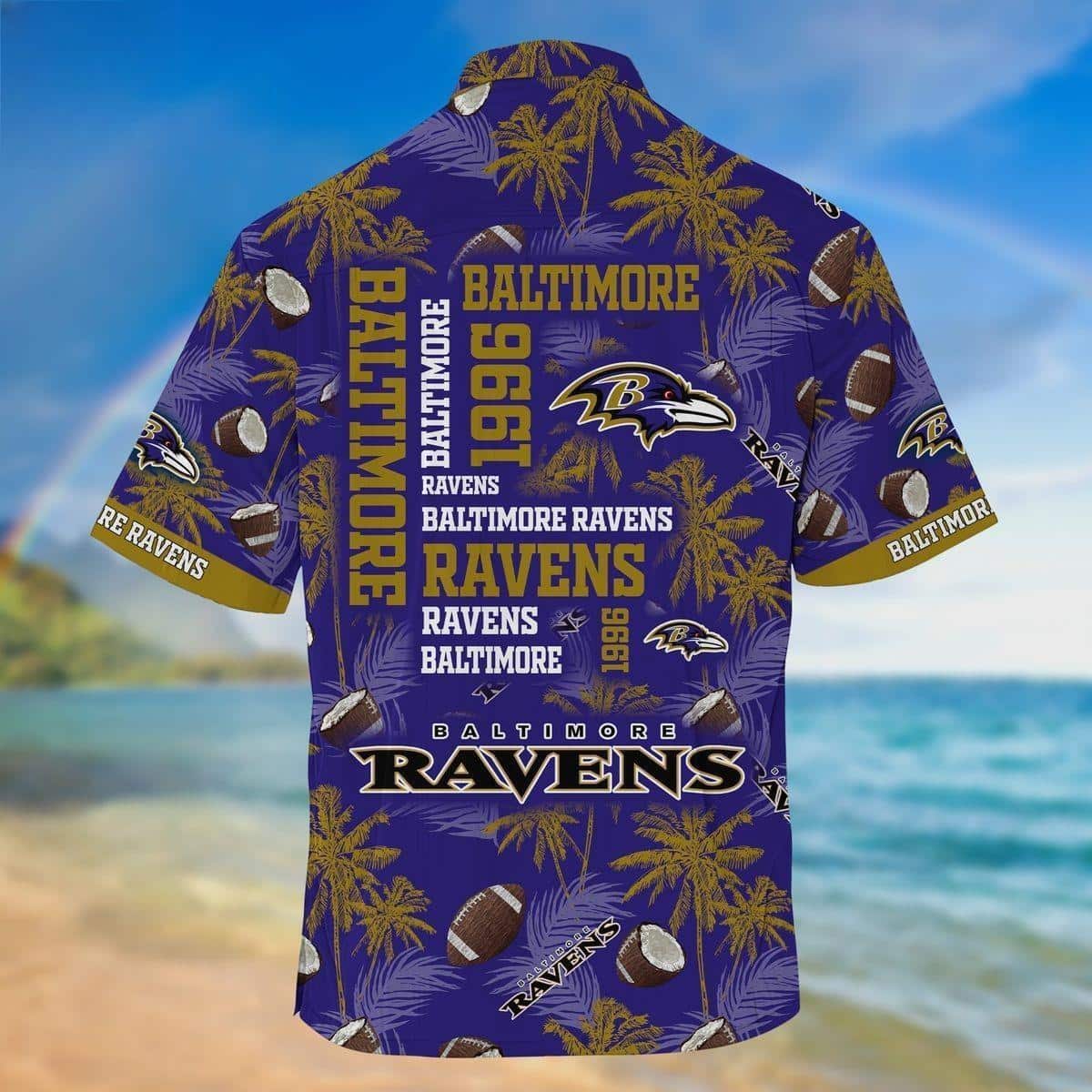 Vintage Aloha NFL Baltimore Ravens Hawaiian Shirt Summer Holiday Gift Vintage Aloha NFL Baltimore Ravens Hawaiian Shirt Summer Holiday Gift