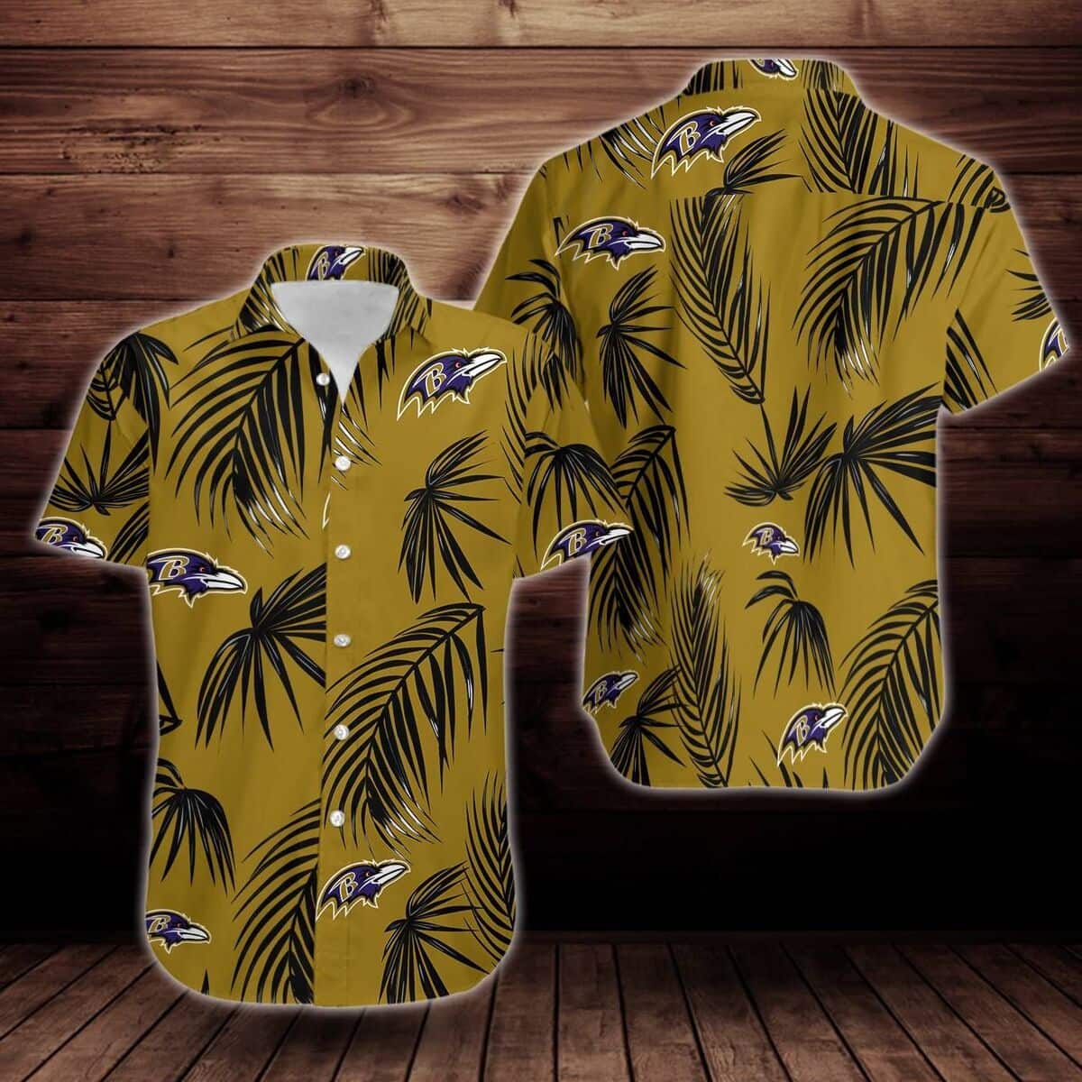 NFL Baltimore Ravens Hawaiian Shirt Palm Leaves Practical Beach Gift NFL Baltimore Ravens Hawaiian Shirt Palm Leaves Practical Beach Gift