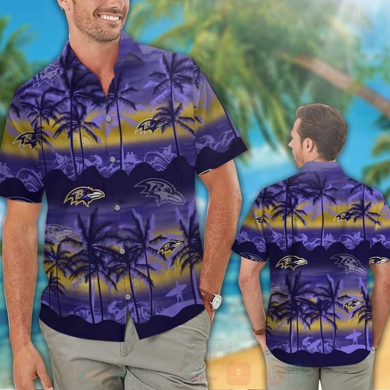 Vintage NFL Baltimore Ravens Hawaiian Shirt Beach Gift For Him Vintage NFL Baltimore Ravens Hawaiian Shirt Beach Gift For Him