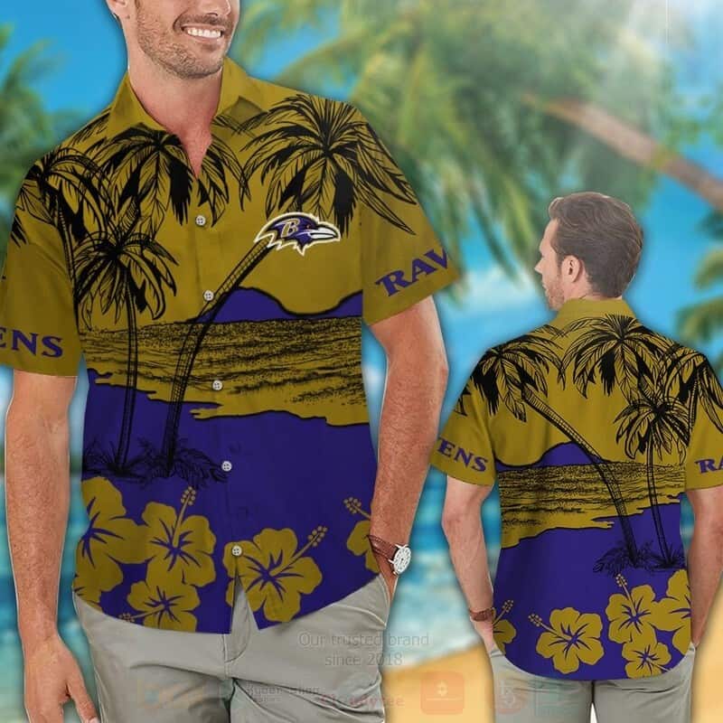 Vintage NFL Baltimore Ravens Hawaiian Shirt Trendy Summer Gift Vintage NFL Baltimore Ravens Hawaiian Shirt Trendy Summer Gift