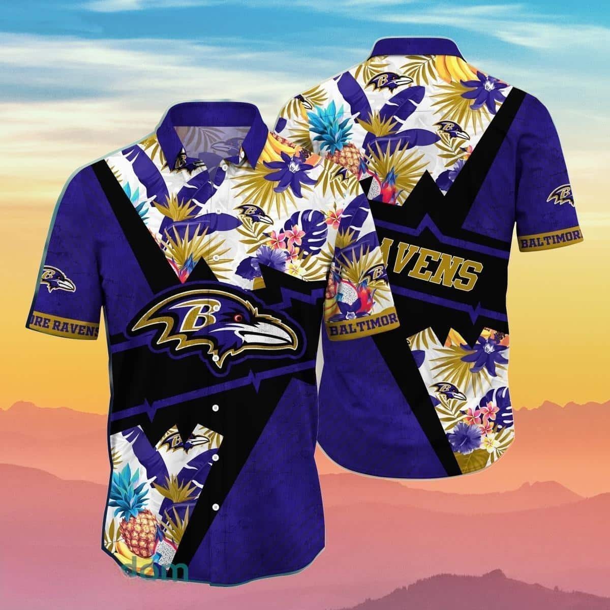 NFL Baltimore Ravens Hawaiian Shirt Practical Beach Gift For Him NFL Baltimore Ravens Hawaiian Shirt Practical Beach Gift For Him