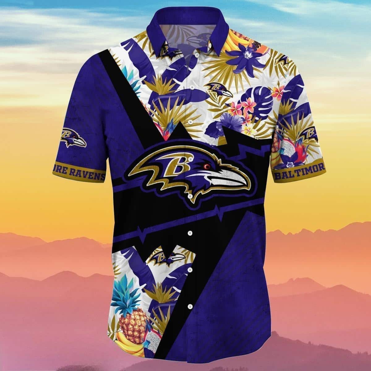 NFL Baltimore Ravens Hawaiian Shirt Practical Beach Gift For Him NFL Baltimore Ravens Hawaiian Shirt Practical Beach Gift For Him