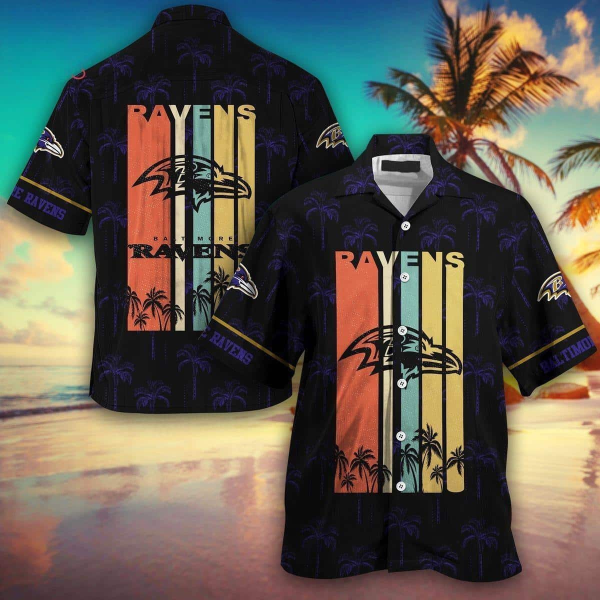 Vintage NFL Baltimore Ravens Hawaiian Shirt Gift For Football Fans Vintage NFL Baltimore Ravens Hawaiian Shirt Gift For Football Fans