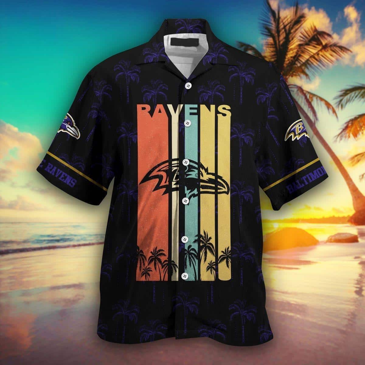 Vintage NFL Baltimore Ravens Hawaiian Shirt Gift For Football Fans Vintage NFL Baltimore Ravens Hawaiian Shirt Gift For Football Fans