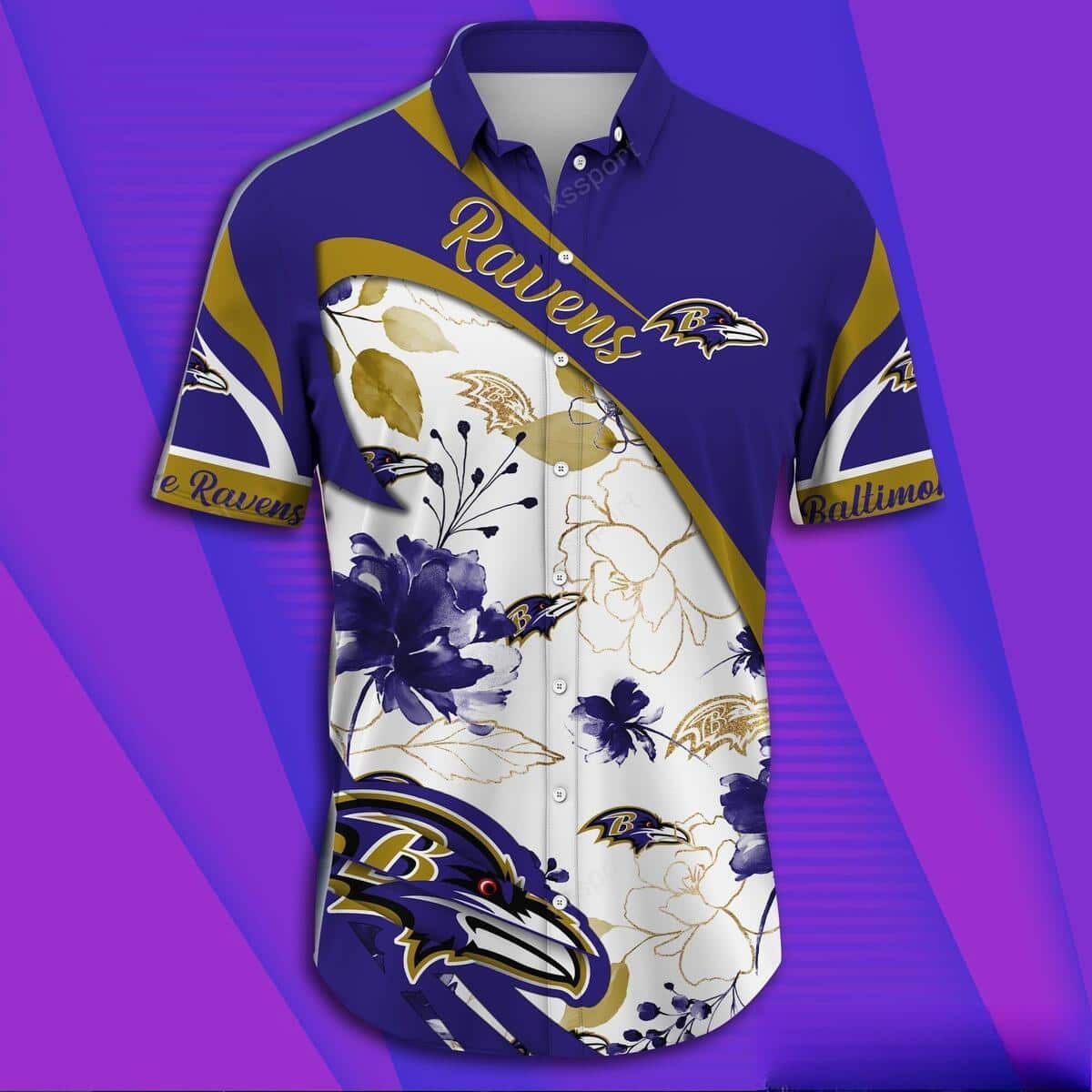 NFL Baltimore Ravens Hawaiian Shirt Summer Gift For Friends NFL Baltimore Ravens Hawaiian Shirt Summer Gift For Friends