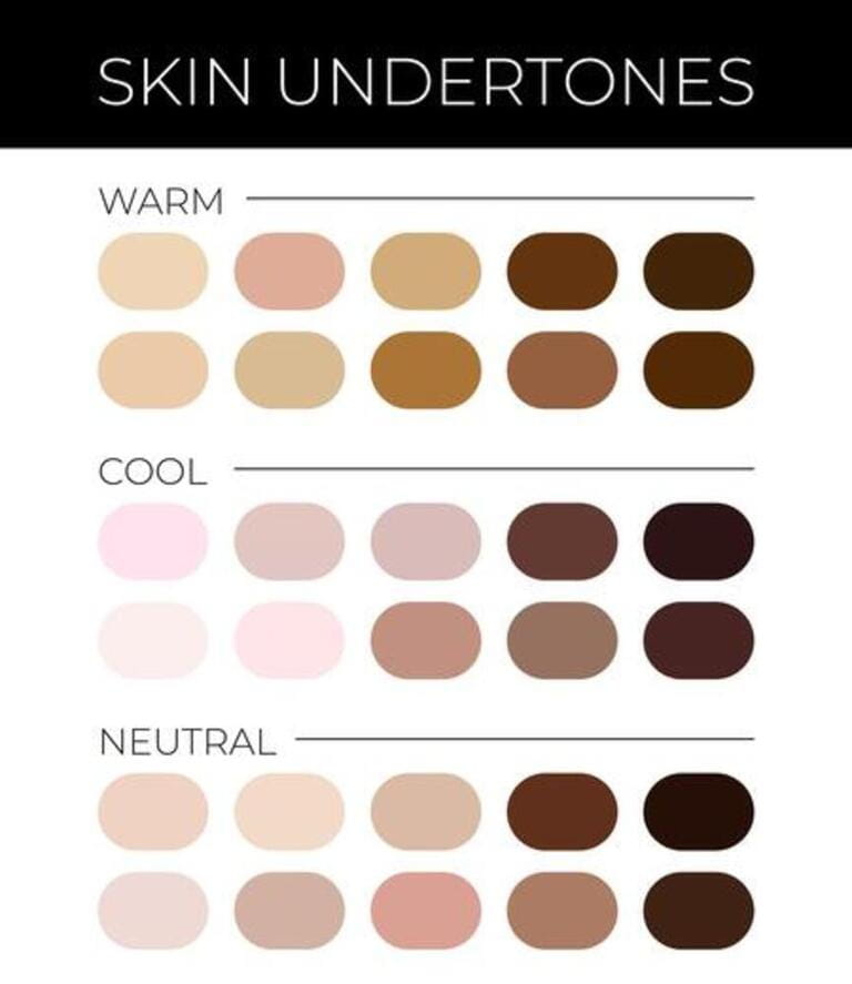 Skin Undertones Colors with Solid Swatches