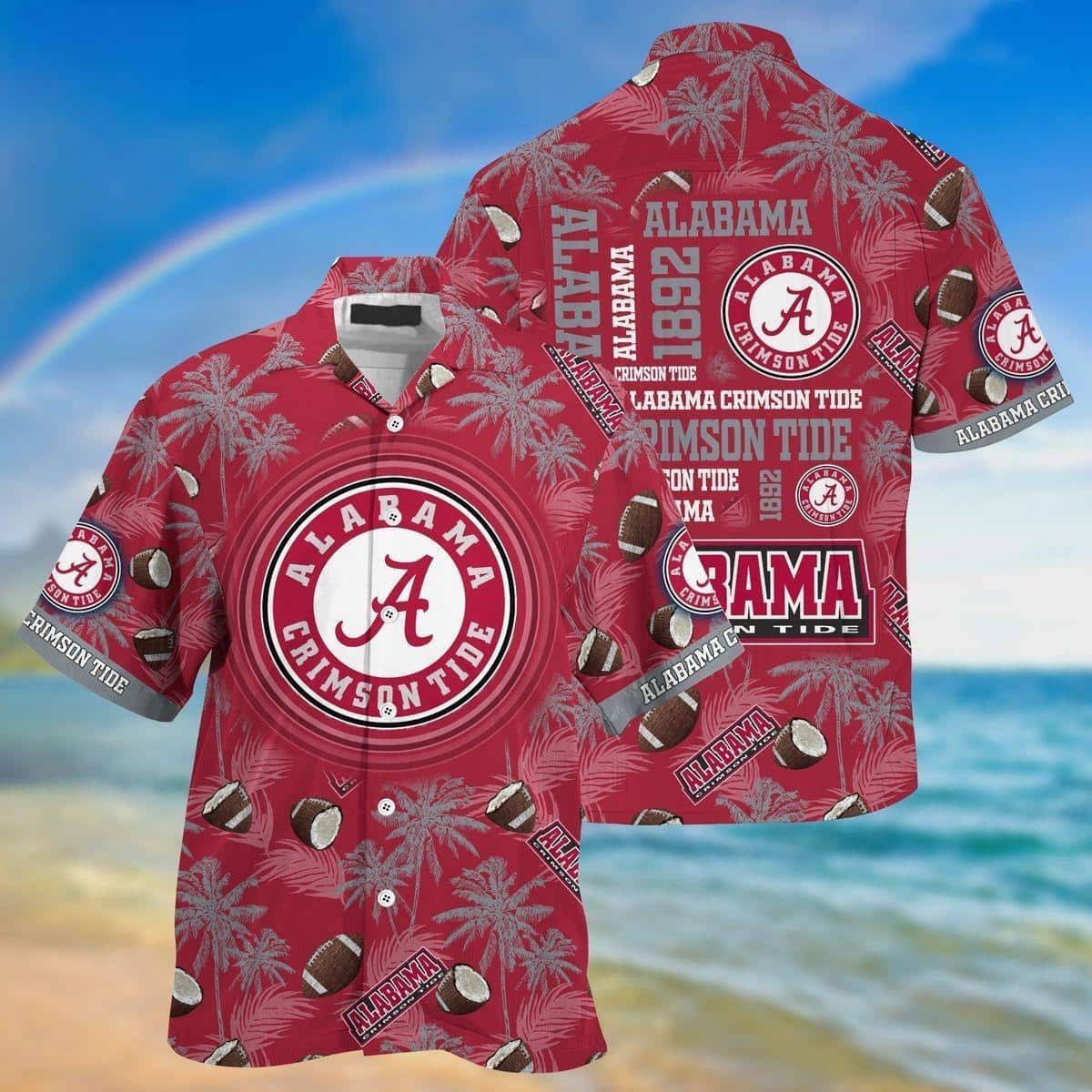 Vintage Aloha NCAA Alabama Crimson Tide Hawaiian Shirt Beach Gift For Dad Vintage Aloha NCAA Alabama Crimson Tide Hawaiian Shirt Beach Gift For Dad