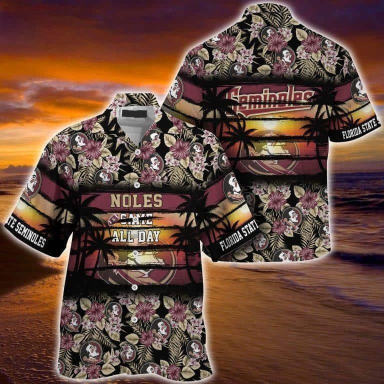 Floral Aloha NCAA Florida State Seminoles Hawaiian Shirt Came All Day Beach Lovers Gift Floral Aloha NCAA Florida State Seminoles Hawaiian Shirt Came All Day Beach Lovers Gift