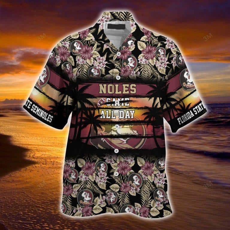 Floral Aloha NCAA Florida State Seminoles Hawaiian Shirt Came All Day Beach Lovers Gift Floral Aloha NCAA Florida State Seminoles Hawaiian Shirt Came All Day Beach Lovers Gift