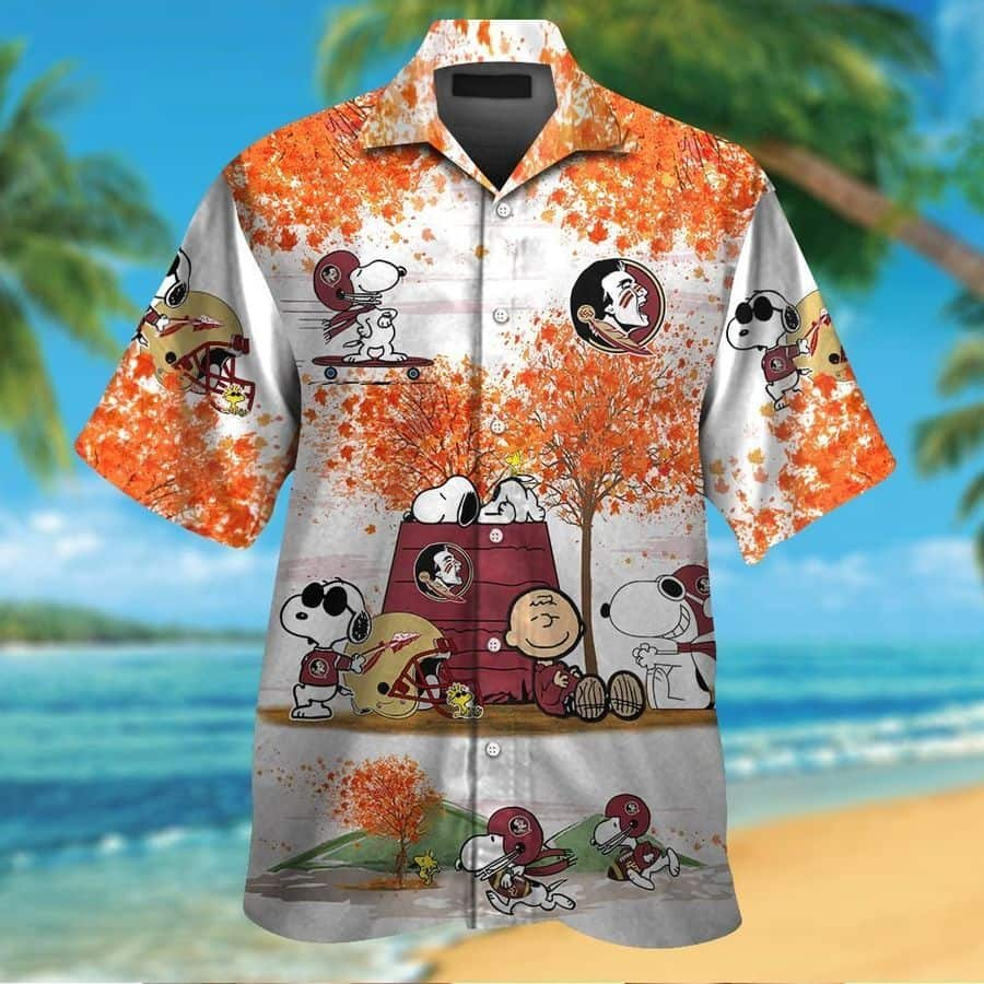 Aloha NCAA Florida State Seminoles Hawaiian Shirt Snoopy Autumn Beach Lovers Gift