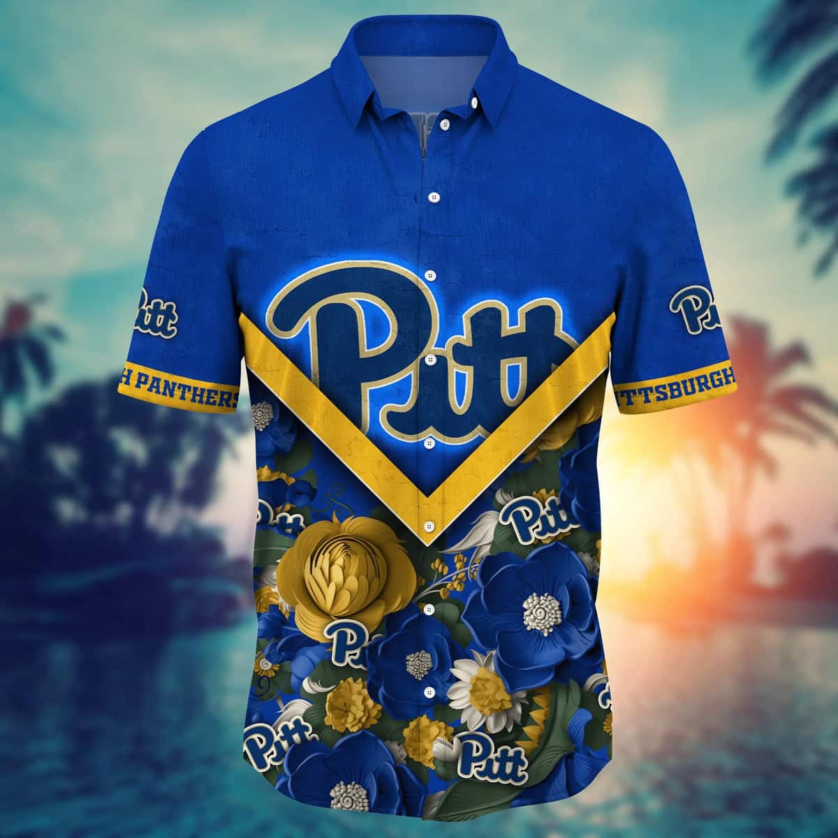 NCAA Pitt Panthers Hawaiian Shirt Gift For Beach Vacation NCAA Pitt Panthers Hawaiian Shirt Gift For Beach Vacation