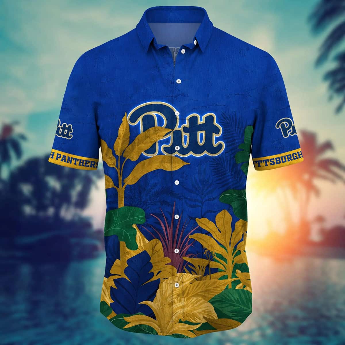 NCAA Pitt Panthers Hawaiian Shirt Summer Beach Gift NCAA Pitt Panthers Hawaiian Shirt Summer Beach Gift