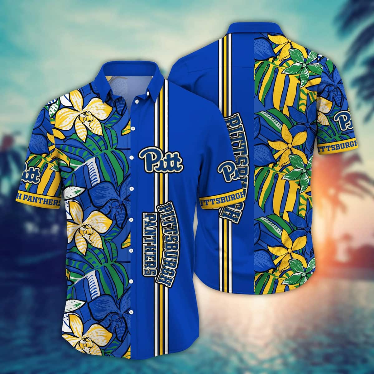NCAA Pitt Panthers Hawaiian Shirt Summer Aloha Gift For Beach Vacation NCAA Pitt Panthers Hawaiian Shirt Summer Aloha Gift For Beach Vacation