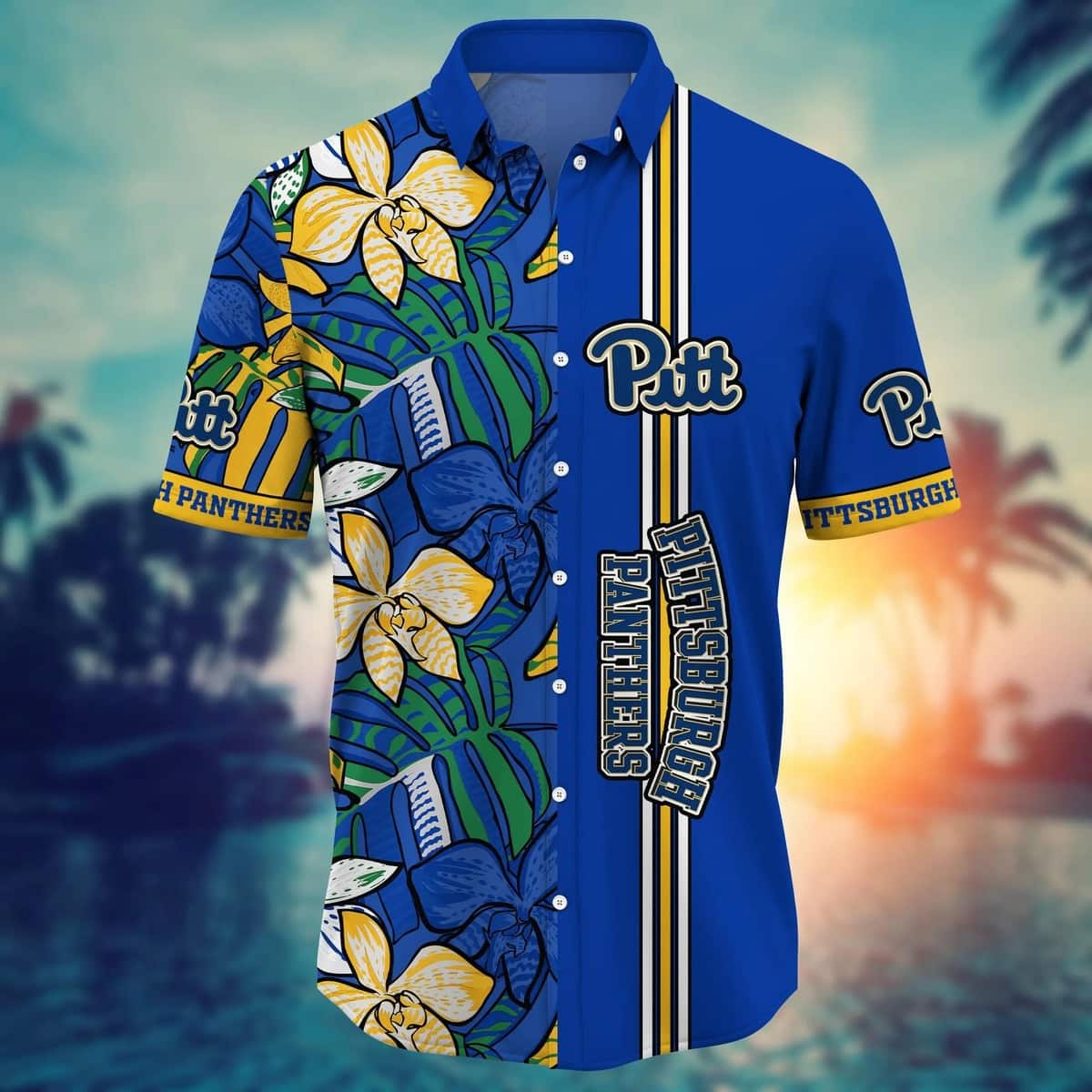 NCAA Pitt Panthers Hawaiian Shirt Summer Aloha Gift For Beach Vacation NCAA Pitt Panthers Hawaiian Shirt Summer Aloha Gift For Beach Vacation