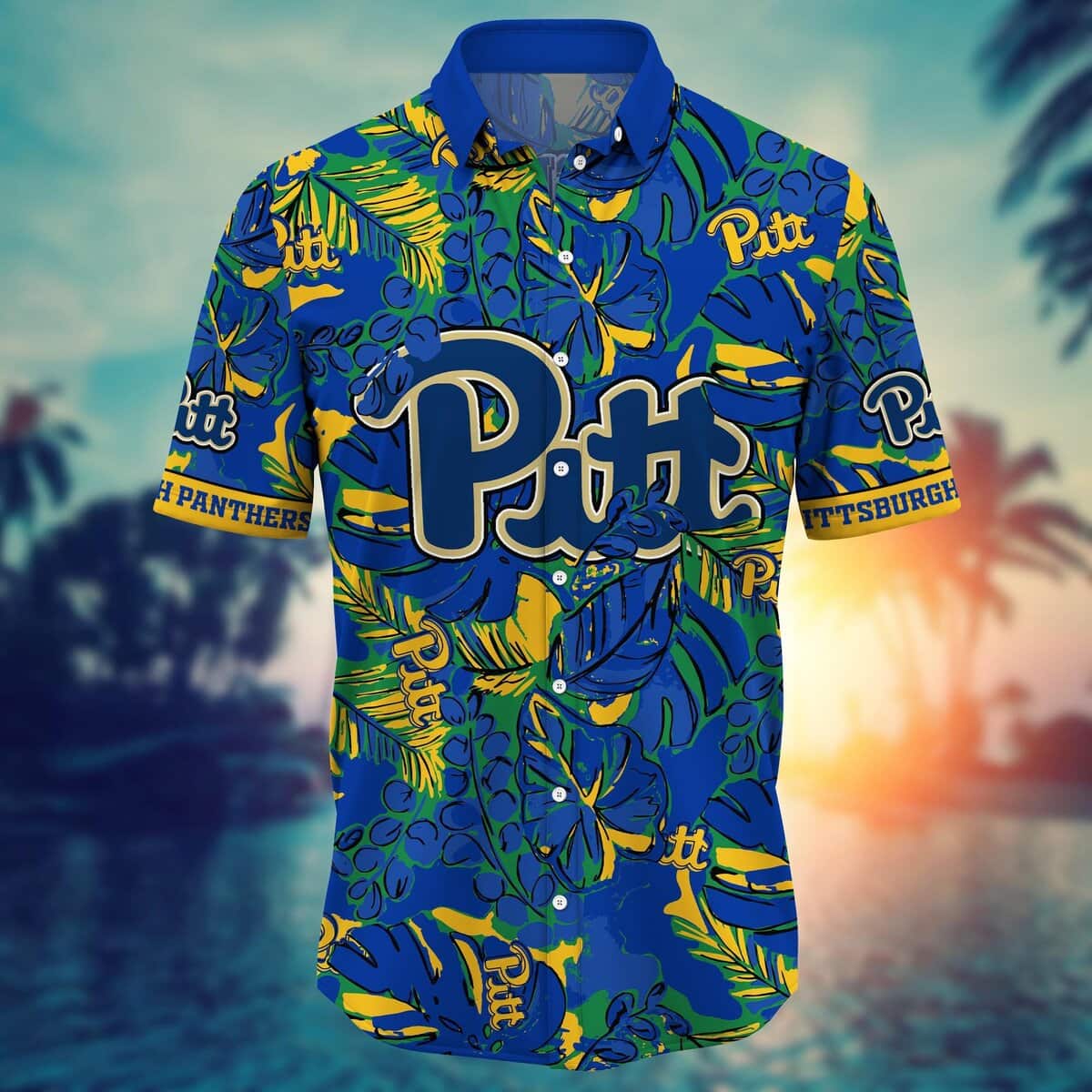 NCAA Pitt Panthers Hawaiian Shirt Birthday Gift For Beach Lovers NCAA Pitt Panthers Hawaiian Shirt Birthday Gift For Beach Lovers