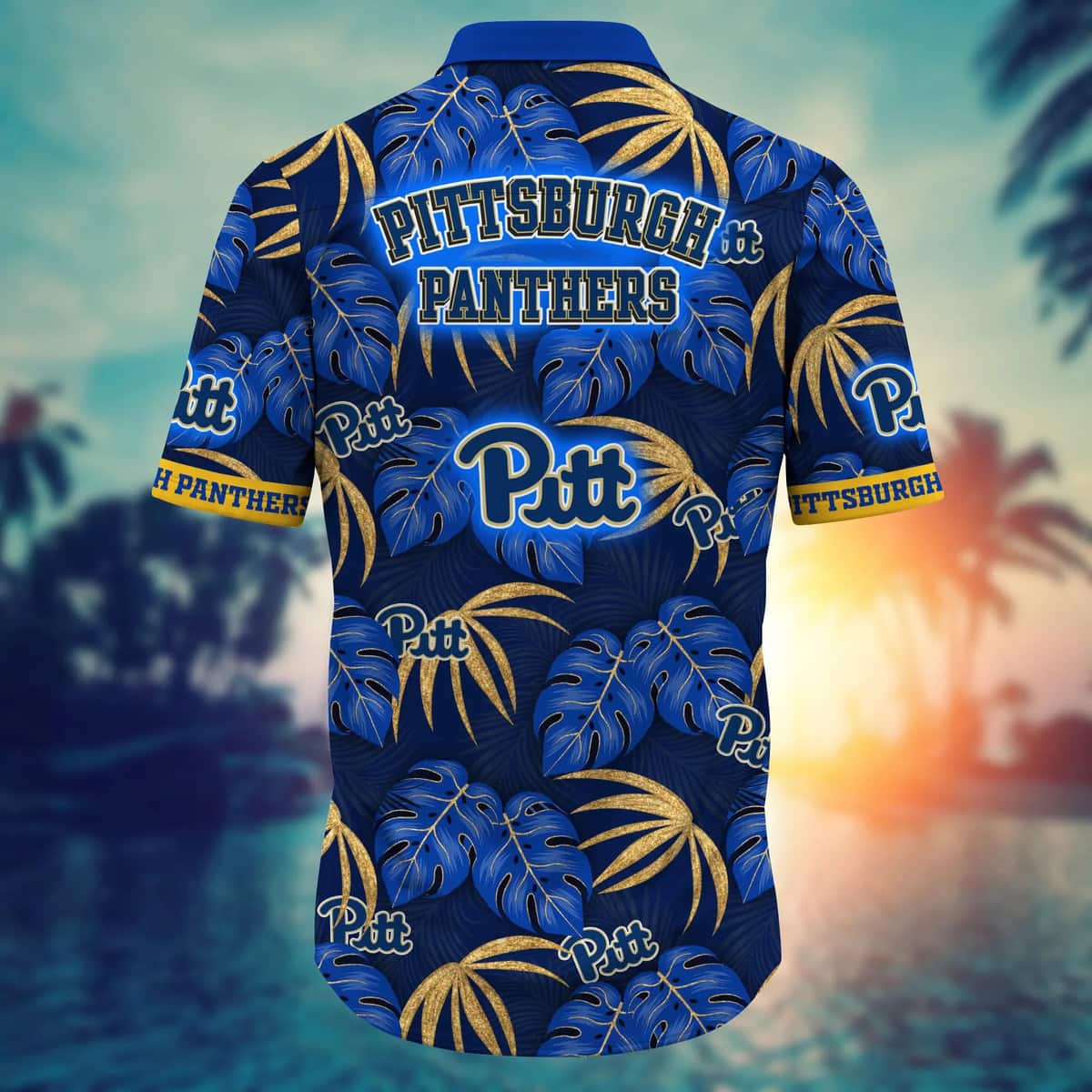 NCAA Pitt Panthers Hawaiian Shirt Palm Leaves Trendy Summer Gift NCAA Pitt Panthers Hawaiian Shirt Palm Leaves Trendy Summer Gift