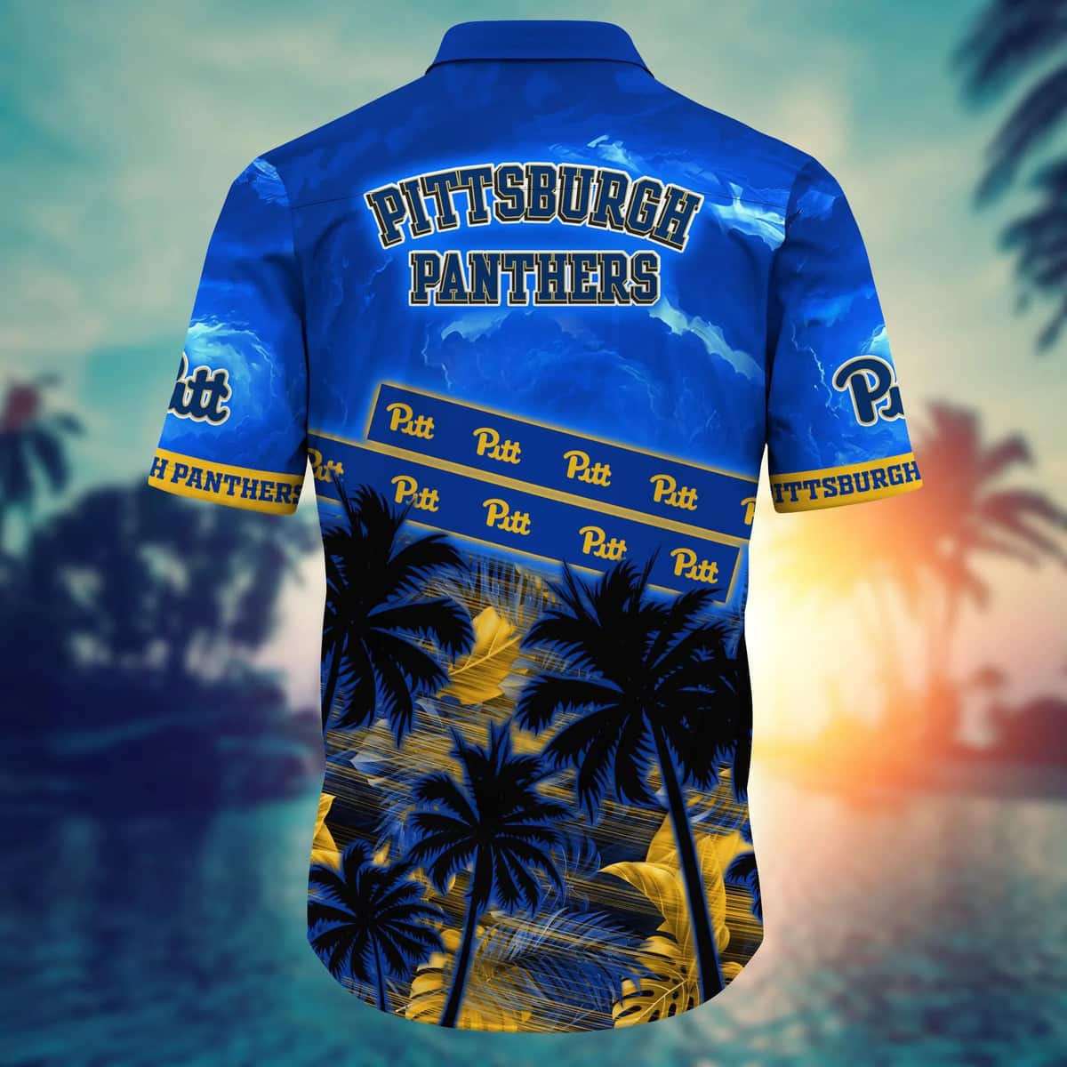Vintage Aloha NCAA Pitt Panthers Hawaiian Shirt Palm Trees Practical Beach Gift Vintage Aloha NCAA Pitt Panthers Hawaiian Shirt Palm Trees Practical Beach Gift
