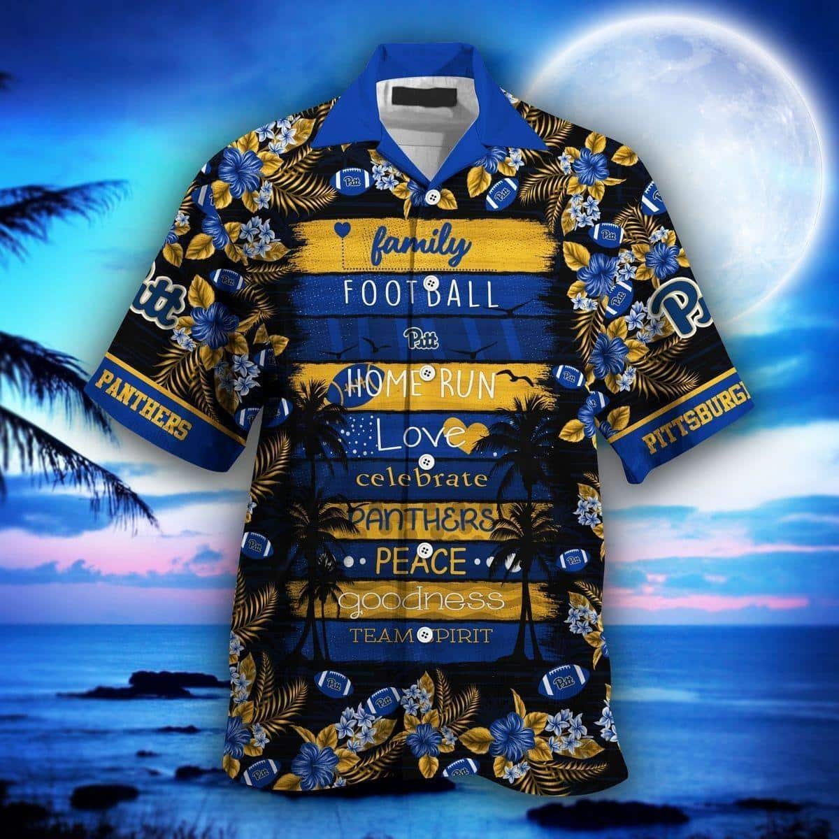 NCAA Pitt Panthers Hawaiian Shirt Family Football Homerun Team Spirit NCAA Pitt Panthers Hawaiian Shirt Family Football Homerun Team Spirit