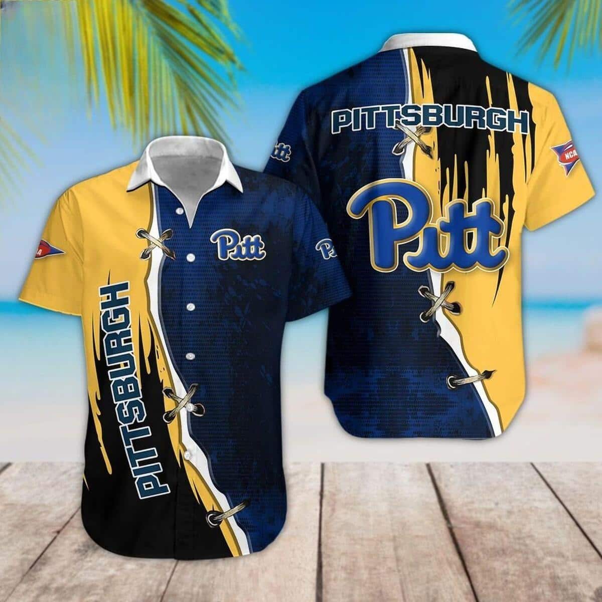 NCAA Pitt Panthers Hawaiian Shirt Practical Beach Gift For Him NCAA Pitt Panthers Hawaiian Shirt Practical Beach Gift For Him