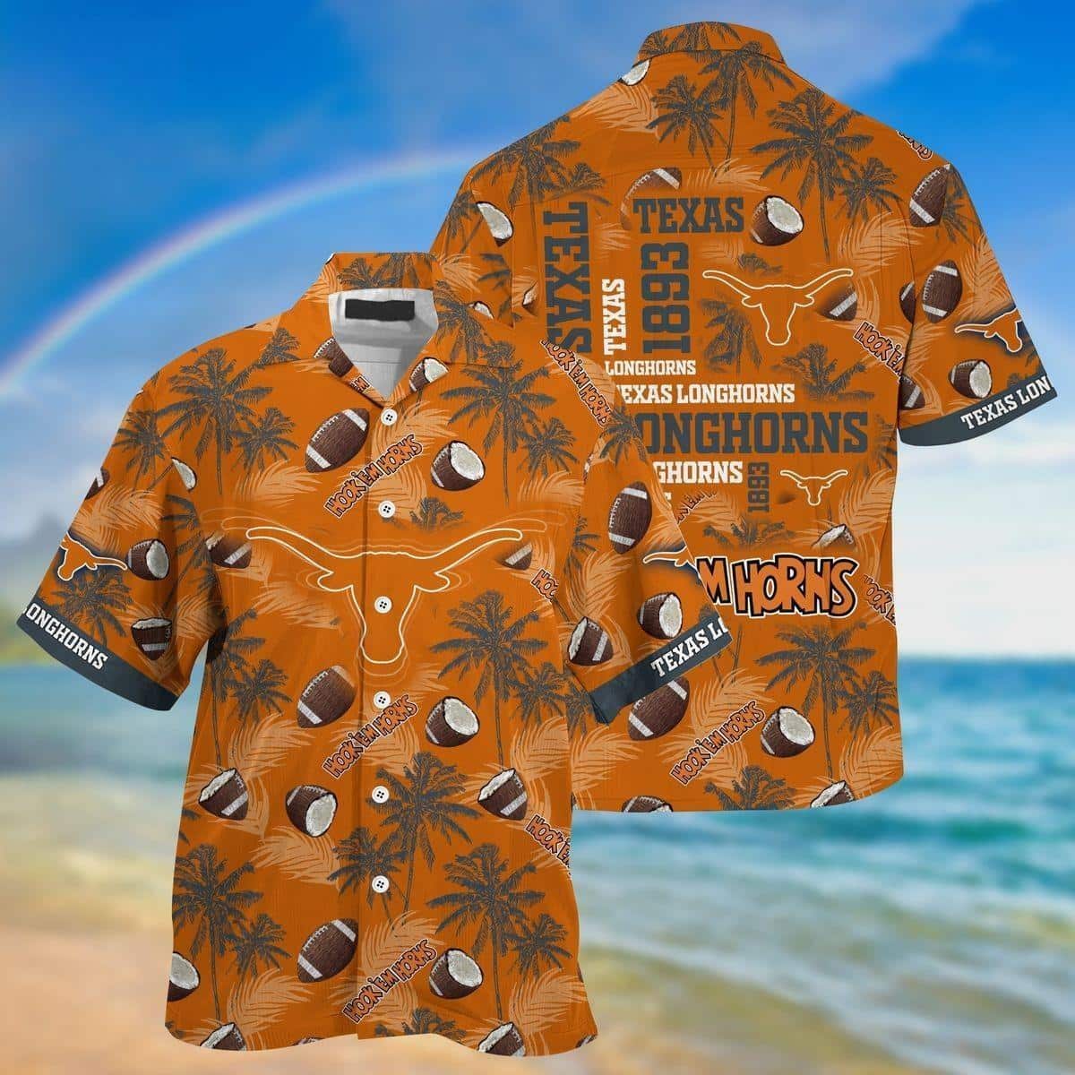 Vintage Aloha NCAA Texas Longhorns Hawaiian Shirt Gift For Football Fans