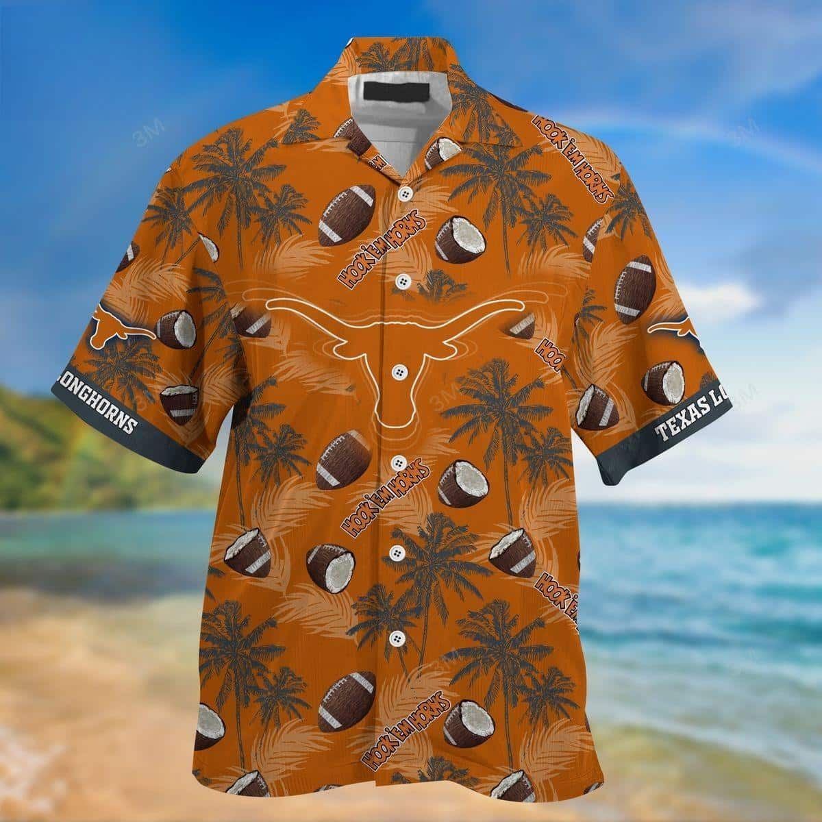 Vintage Aloha NCAA Texas Longhorns Hawaiian Shirt Gift For Football Fans Vintage Aloha NCAA Texas Longhorns Hawaiian Shirt Gift For Football Fans