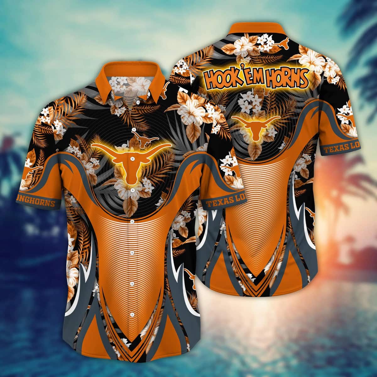 NCAA Texas Longhorns Hawaiian Shirt Gift For Beach Vacation NCAA Texas Longhorns Hawaiian Shirt Gift For Beach Vacation