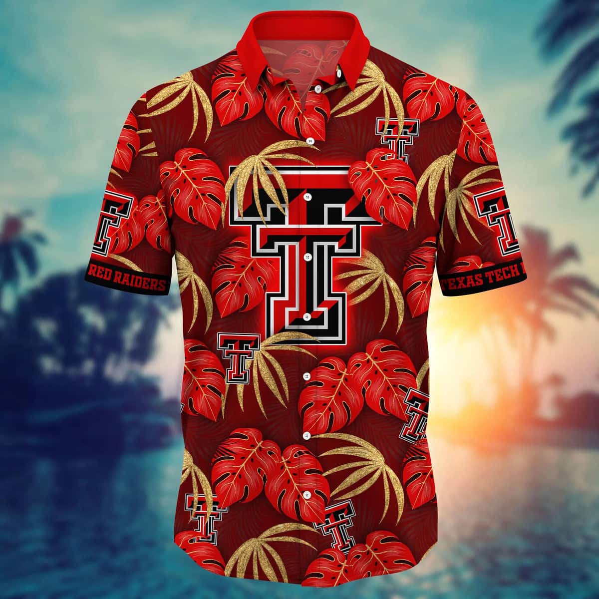 Summer Aloha NCAA Texas Tech Hawaiian Shirt Palm Leaves Beach Gift For Dad Summer Aloha NCAA Texas Tech Hawaiian Shirt Palm Leaves Beach Gift For Dad