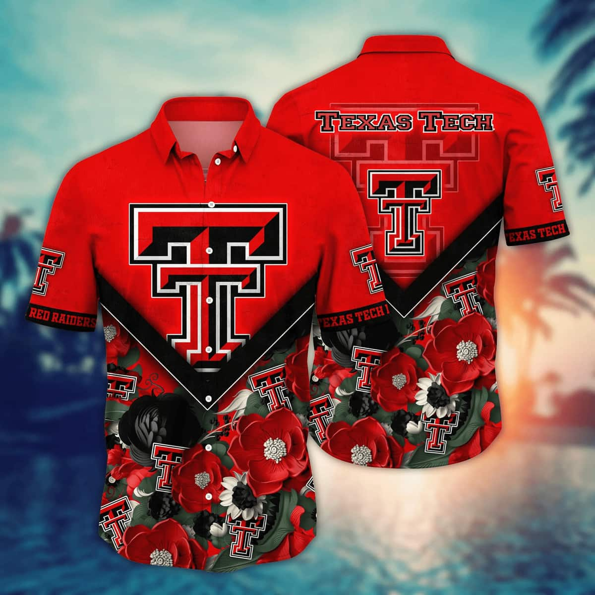 Floral Aloha NCAA Texas Tech Hawaiian Shirt Beach Lovers Gift