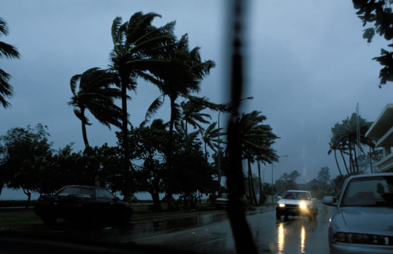  tropical hurricane storm is hitting the island