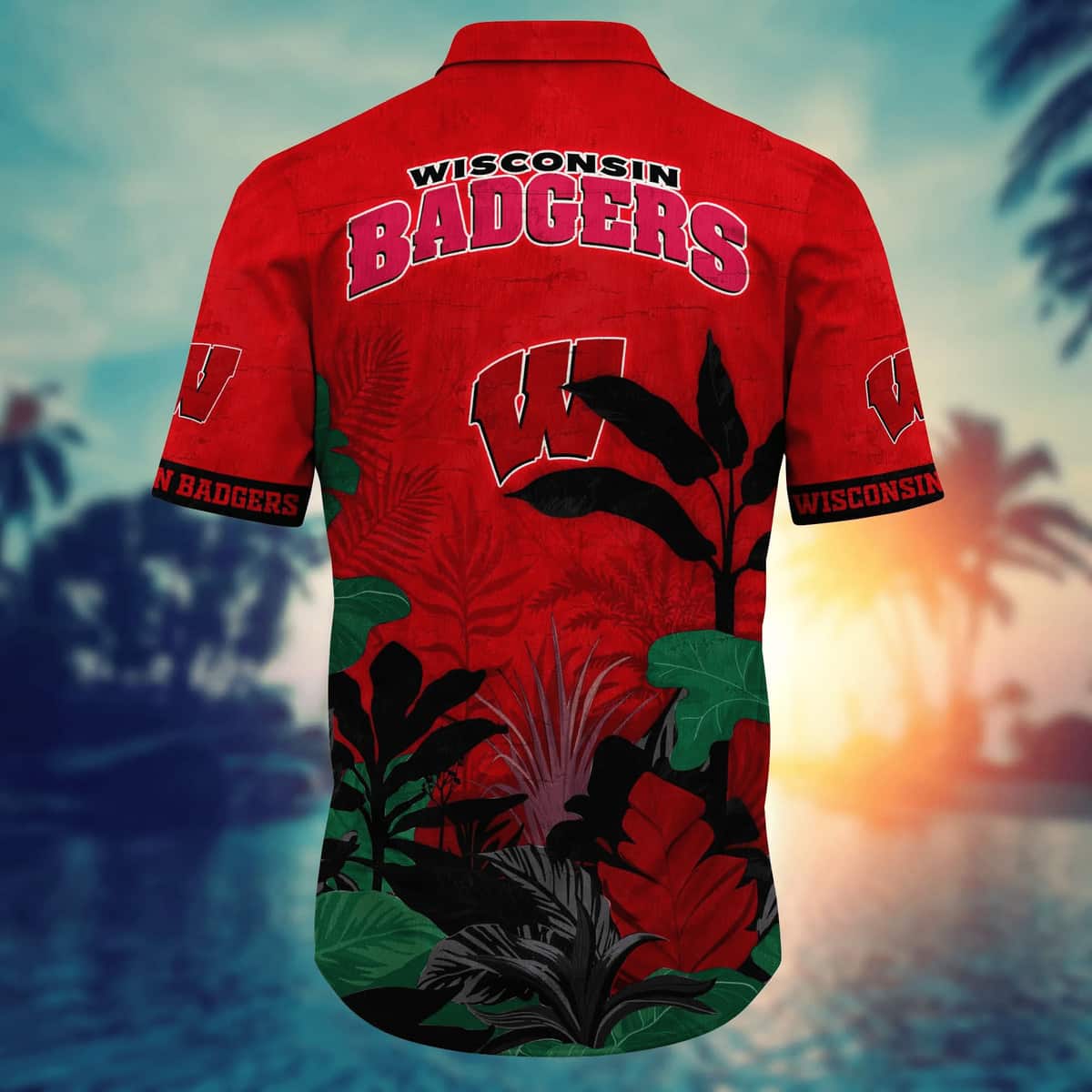 Summer Aloha NCAA Wisconsin Badgers Hawaiian Shirt Beach Gift For Friend Summer Aloha NCAA Wisconsin Badgers Hawaiian Shirt Beach Gift For Friend