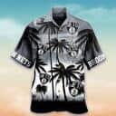 Vintage Aloha NBA Brooklyn Nets Hawaiian Shirt Black Gray Palm Trees Beach Lovers Gift
