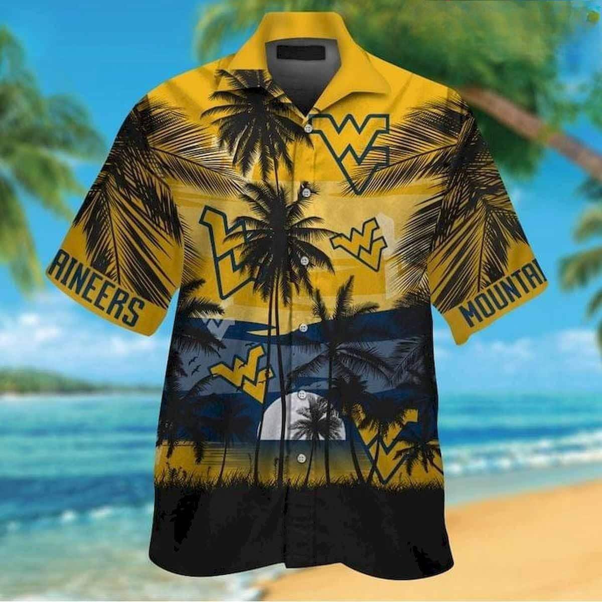 Vintage NCAA West Virginia Mountaineers WVU Hawaiian Shirt Gift For Beach Vacation Vintage NCAA West Virginia Mountaineers WVU Hawaiian Shirt Gift For Beach Vacation