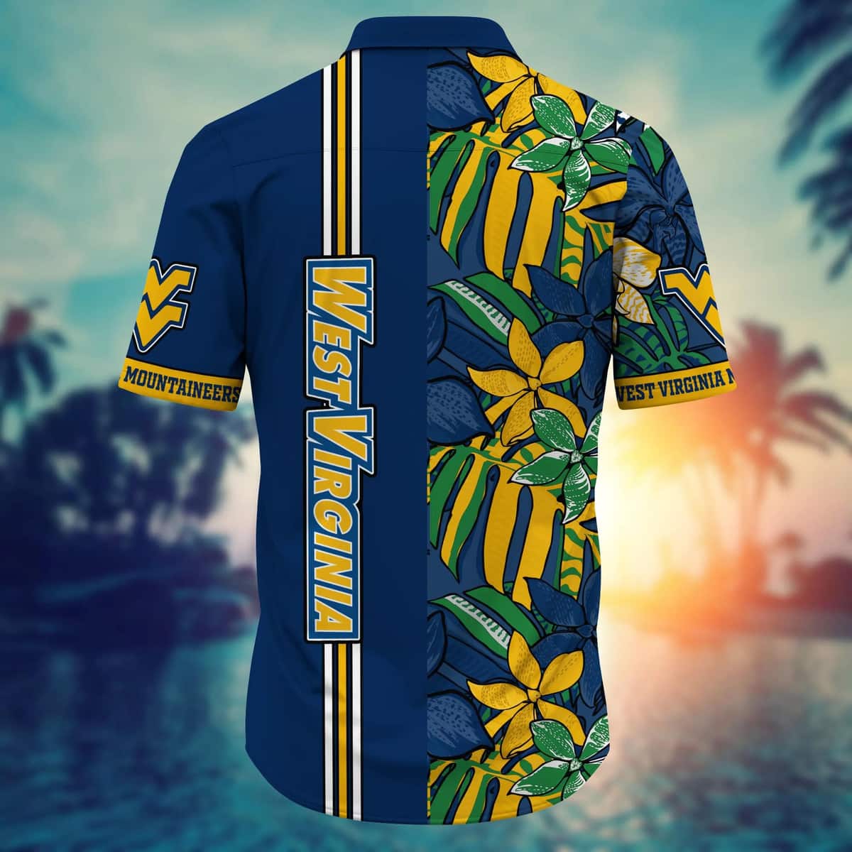NCAA West Virginia Mountaineers WVU Hawaiian Shirt Beach Gift For Friend NCAA West Virginia Mountaineers WVU Hawaiian Shirt Beach Gift For Friend